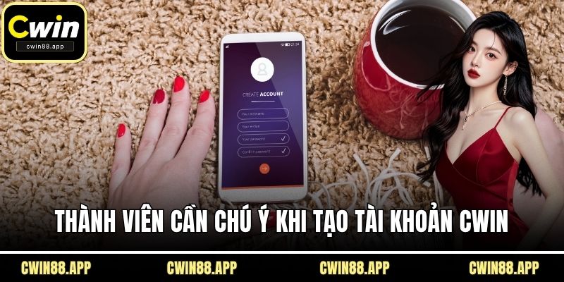 Thành viên cần chú ý khi tạo tài khoản CWIN